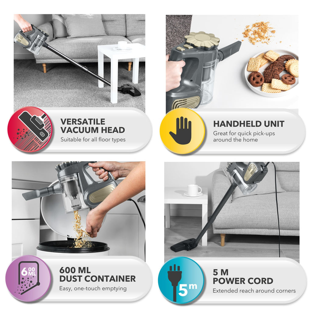 Beldray Titanium 14-In-1 Steam Cleaner & 2-In-1 Vacuum Set Lightweight Compact