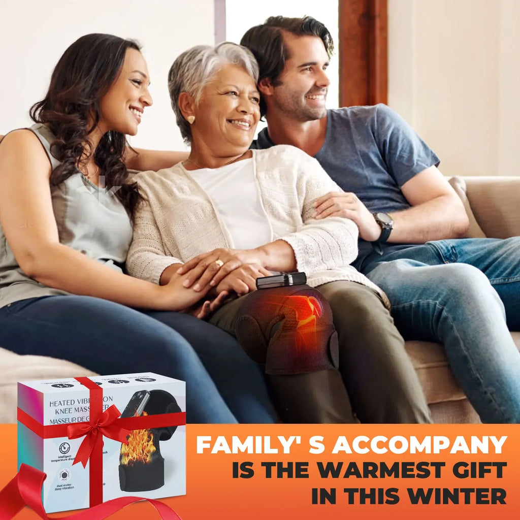 Electric Heated Vibration Physiotherapy Pad - 3-in-1 Massager for Knee, Shoulder, and Elbow Pain Relief with Hot Compress