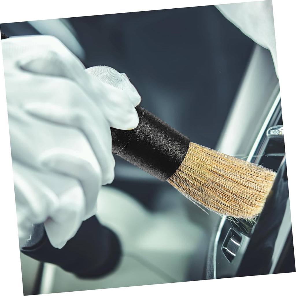 Car Interior Detailing Brush Set with Reusable Heads for Upholstery and Hard-to-Reach Areas