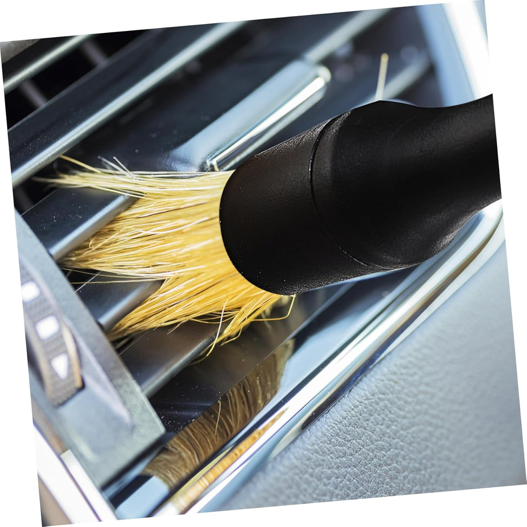 Car Interior Detailing Brush Set with Reusable Heads for Upholstery and Hard-to-Reach Areas