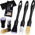 Car Interior Detailing Brush Set with Reusable Heads for Upholstery and Hard-to-Reach Areas