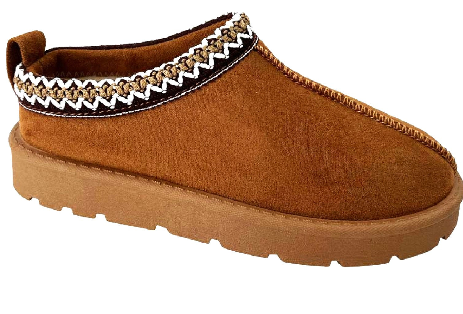 Women's Slip-On Slippers with Faux Fur Lining - Warm and Comfortable Footwear