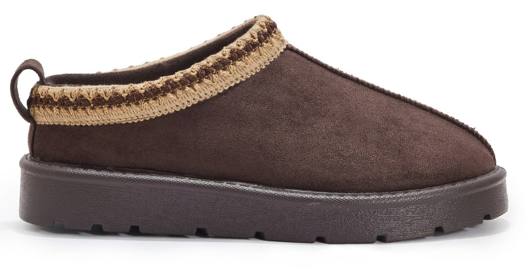 Women's Slip-On Slippers with Faux Fur Lining - Warm and Comfortable Footwear