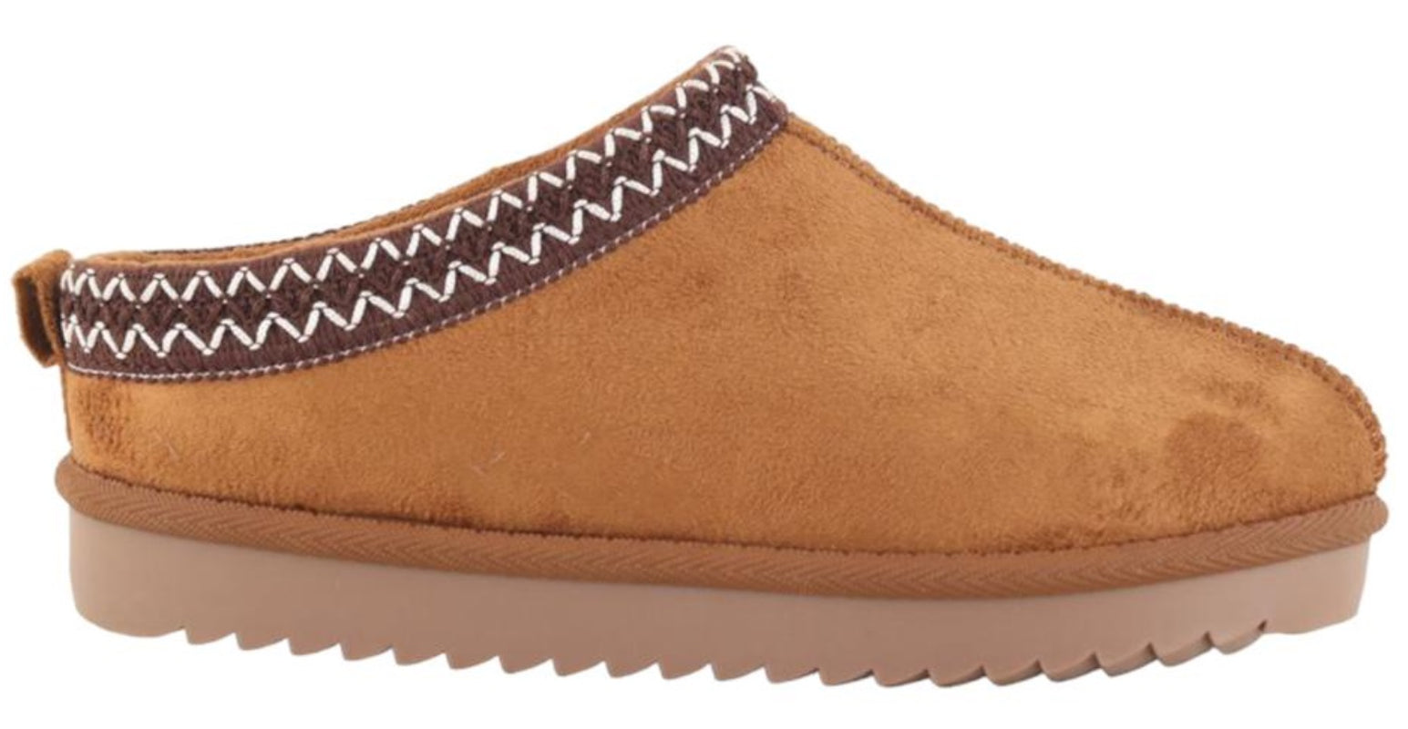 Women's Slip-On Slippers with Faux Fur Lining - Warm and Comfortable Footwear