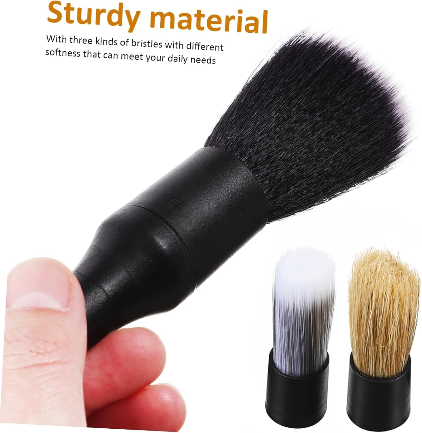 Car Interior Detailing Brush Set with Reusable Heads for Upholstery and Hard-to-Reach Areas